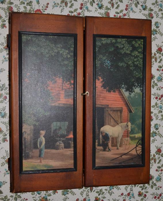 Country Charm Mirror with Two Doors