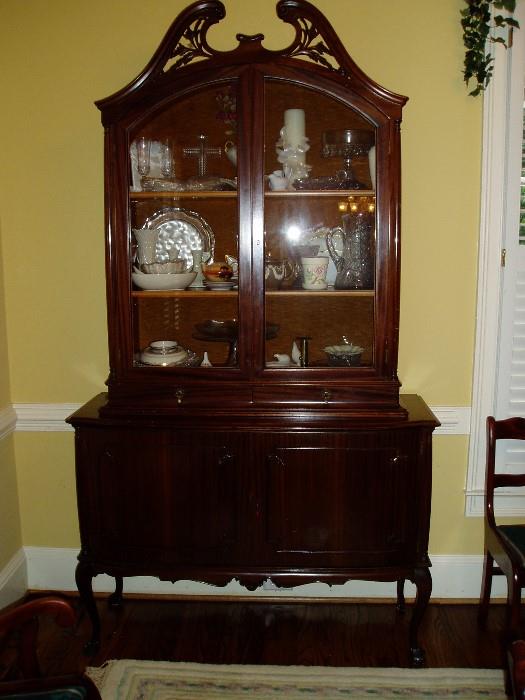 Antique Queen Anne China Cabinet