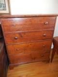 Antique Oak Chest.Opens from the Top, For Storage. 2 Drawers