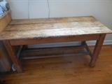 Antique Irish Pine Farm Table. Circa 1800's