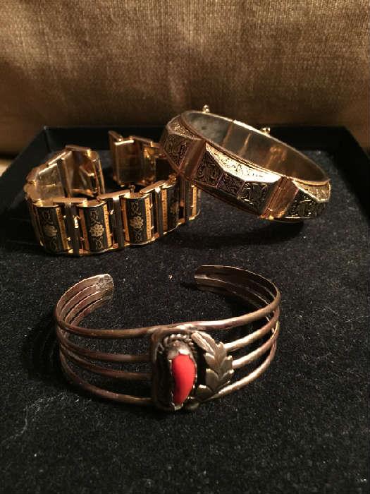 Copper bracelet in front