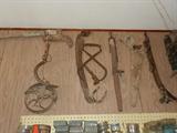 Just a sampling of the many antique tools and farm items!