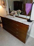 Antique Bedroom Set includes Dresser w/ Mirror (this picture) and Chest of Drawers and 2 Nighstands (in other pictures) Gorgeous Set in excellent condition!