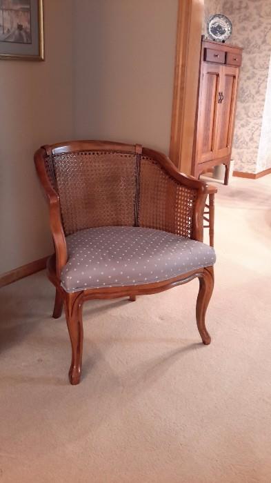 One of two accent chairs