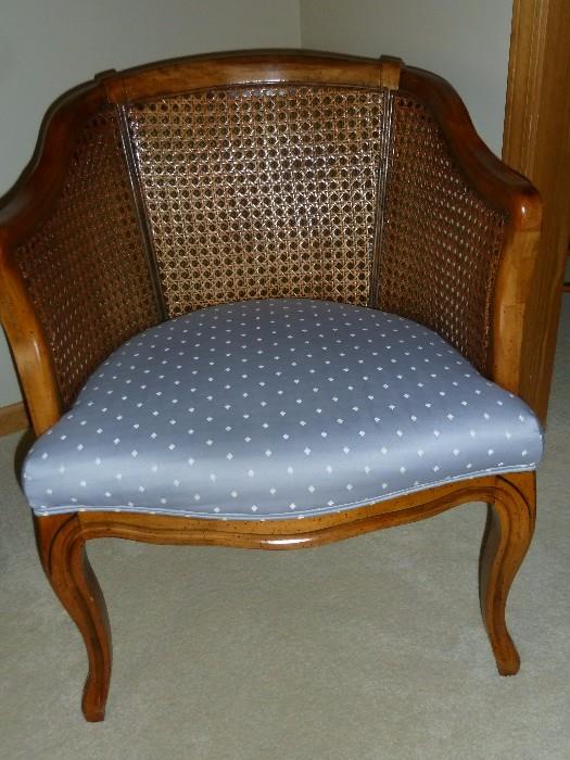 1 of 2 sitting chairs in blue