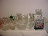 Crystal and clear glass.