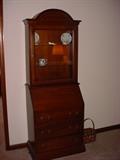 This drop front secretary is in excellent condition. All solid wood.