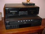 Sony and RCA stereo components.