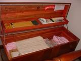 Lane Cedar Chest interior complete with original paper label.