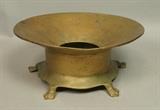 Lot 181:  Antique Brass Spittoon. Footed. Marked Patent June 1884. : Dimensions:  H: 5.25 inches: W: 11.75 inches: D: 11.75 inches --- US Shipping charge: $20
