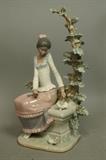 Lot 186:  LLADRO Figurine. Girl Seated on Bench with Pigeons. Number 5159. Marked. G-12D: Dimensions:  H: 12.75 inches: W: 8.25 inches: D: 5 inches --- US Shipping charge: $35