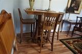 Oak chairs and table