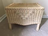 Vintage wicker ottoman