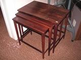 MCM rosewood stacking tables