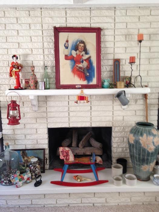 Nice collectibles in the Family Room!