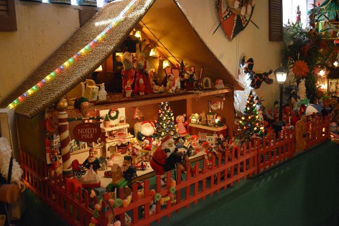 The North Pole miniature Christmas Holiday scene.