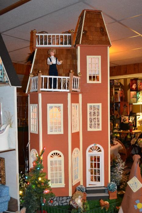 Victorian house manufactured by Good Toys.  Includes all miniature furniture and and figures!