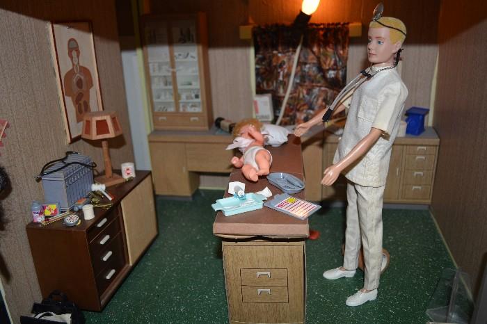 Vintage Ken in medical office.