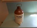 VINTAGE Gaymer's Cyder Stoneware Jug - Metal handles - has stoneware screw on lid as cap - 17" tall - COOL!!