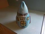 "Cookies Out of this World" Unmarked Cookie Jar (McCoy) - have 2 - one is darker blue this this one - 12" tall