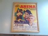 Vintage ARENA Movie Poster Framed - 15" Wide - 18.5" Tall