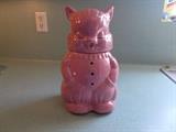 Pink Cookie Jar - Unmarked - 12" Tall