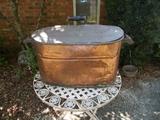 Copper Oval Tub with Lid - Lids are hard to find!!