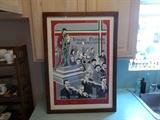 Framed 1982 Italian Festival Poster - Independence, LA - 26" wide X 36" tall