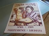 Unfamed 1989 Italian Festival Poster  - Artist Proof - Artist: Bill Hemmerling - 21" wide X 26" tall - GREAT Poster - an early Bill Hemmerling...