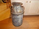 VINTAGE Galvanized Milk Can  - no lid - Raised letters: "Model - Terry Haute" - These are hard to find!!!!!