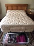 Electric Full size bed....... Brothers bedding.  Has several different positions plus massage.  Shows some wear on mattresses but very clean.