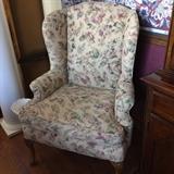 Floral wing chair......very clean !