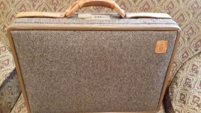 Vintage tweed/leather briefcase