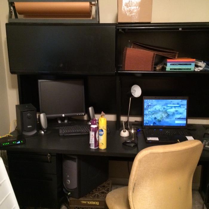 Office desk set up