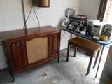 Garage:  RCA Victor living stereo CR-46 console AND other electronics including a Sony MP3 system.
