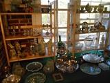 Family Room-Breezeway:  A selection of silver-plate, glassware, porcelain and more!
