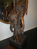 Living Room:  A back view of the spelter  figure:  David.