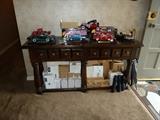 Collectible cars, Pink Cadillac, Entry table with two drawers