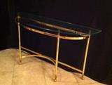 Glass-top sofa table