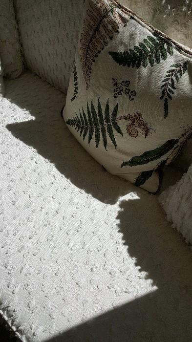Close-up of rattan furniture fabric