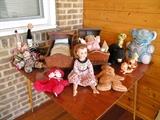 Vintage doll beds and dolls