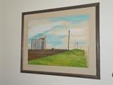 Original watercolor by ISU Art Professor Wm. Douglas Hartley:1921-2006. Yuton Elevator 1963.
