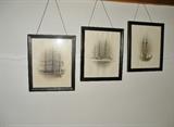 Vintage sailing ships