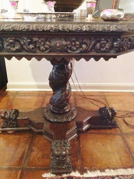 Carved Table - Close Up