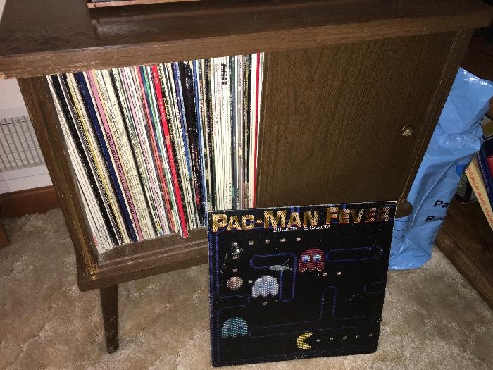 Record albums including Pac Man Fever