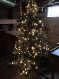 Artificial Christmas tree with lights