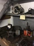 Circular saws, grinder, drills, wrenches