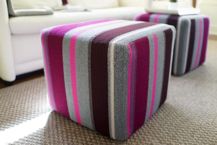 Custom Made Fabric Side/Coffee Tables - Set of 2