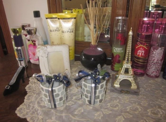 Toiletries, personal care, candles, etc.