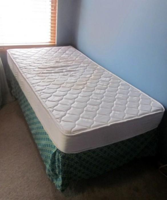 Twin bed (mattress, box spring, frame)